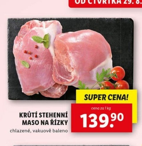 KRŮTÍ STEHENNÍ MASO NA ŘÍZKY