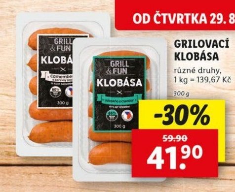 Grilovací klobása