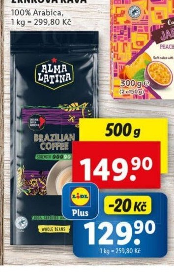 Brazilská zrnková káva