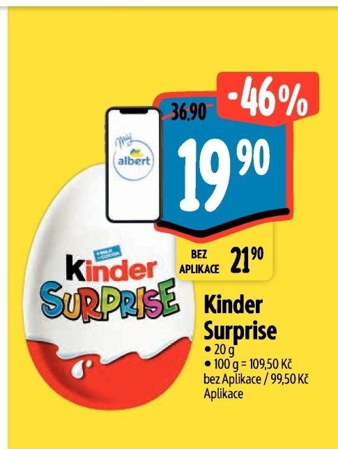 Čokoládové vajíčko s překvapením Kinder Surprise