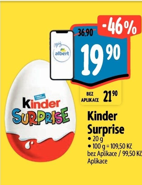Čokoládové vajíčko s překvapením Kinder Surprise