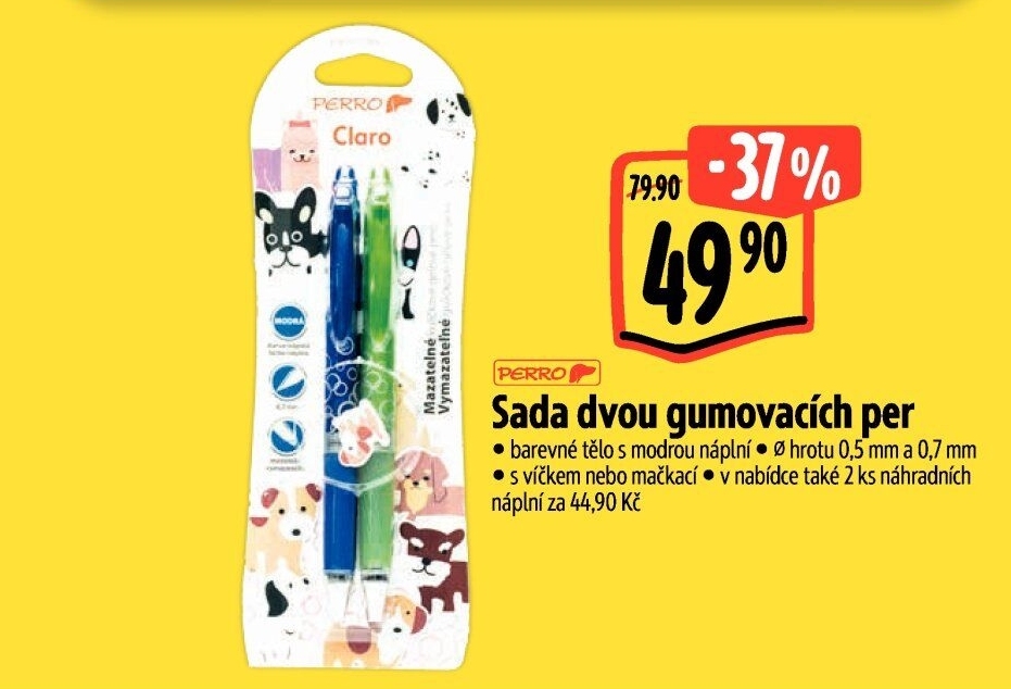 Gumovací pero Perro