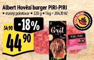 Hovězí burger Piri-Piri Albert Gril