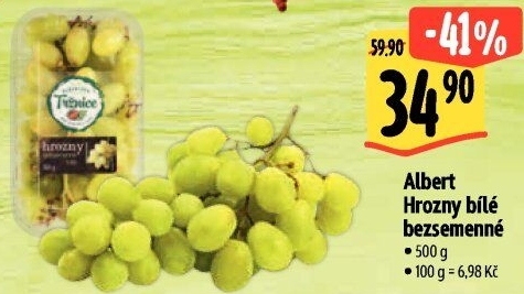 Hrozny bílé bezsemenné Albert