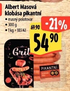 Klobása masová pikantní Albert Gril