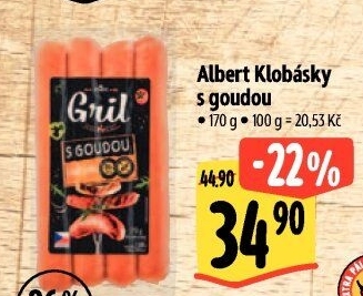 Klobása s goudou Albert Gril