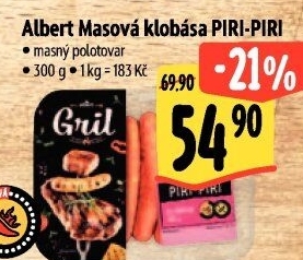 Masová klobása Piri-Piri Albert Gril