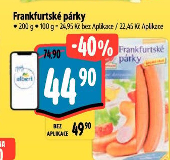 Párky frankfurtské Ponnath