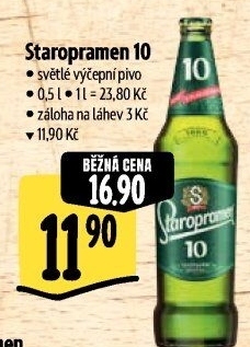 Pivo světlé výčepní 10° Staropramen