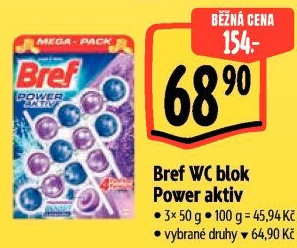 WC blok tuhý Power Aktiv Bref