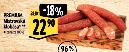 Klobása mistrovská Premium