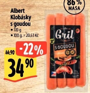 Klobása s goudou Albert Gril