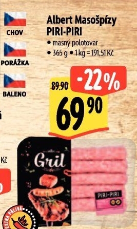 Masošpízy Piri-Piri Albert Gril