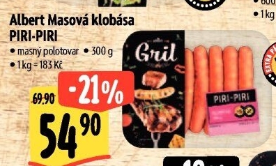 Masová klobása Piri-Piri Albert Gril