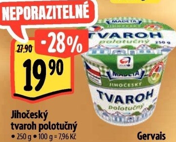 Tvaroh polotučný Jihočeský Madeta