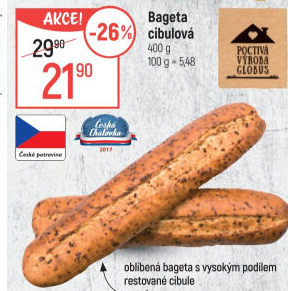 Bageta s cibulkou