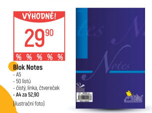 Poznámkový blok A5 Notes