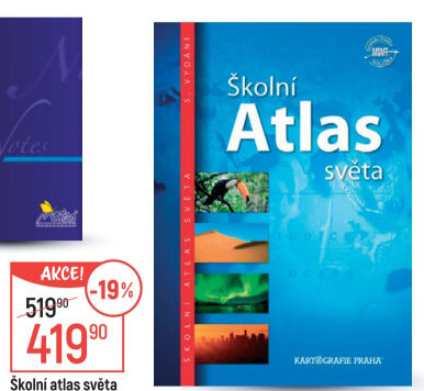 Školní atlas světa Kartografie Praha
