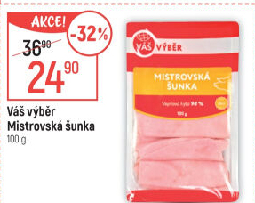 Šunka dušená Mistrovská Váš Výběr