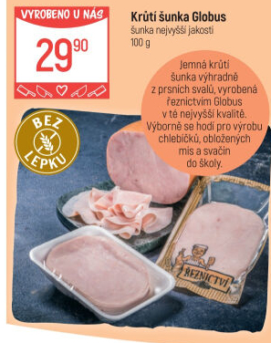 Šunka krůtí nejvyšší jakost Globus