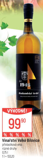 Vína Vinařství Velké Bílovice - přívlastková
