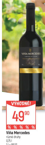 Víno Cabernet Sauvignon Viňa Mercedes