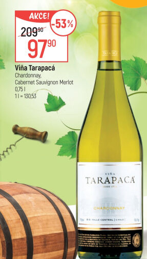 Víno Chardonnay Viňa Tarapaca