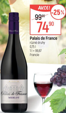 Víno Merlot Palais de France
