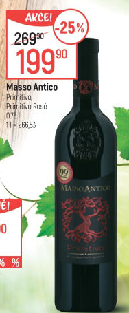 Víno Primitivo Masso Antico