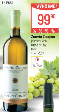 Víno Tramín červený Znovín Znojmo