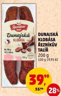 Dunajská klobása Řezníkův talíř