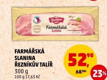 Farmářská slanina Řezníkův talíř
