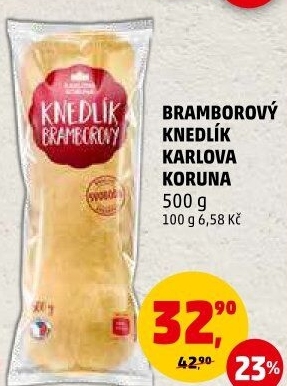 Knedlík bramborový Karlova Koruna