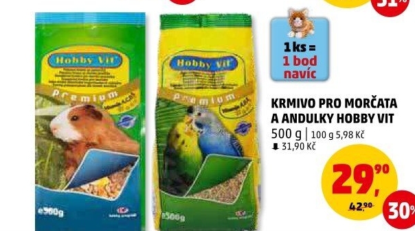 Krmivo pro morčata Premium Hobby Vit