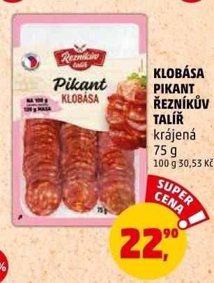 Pikantní klobása Řezníkův talíř