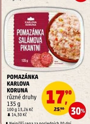 Pomazánky Karlova Koruna