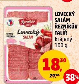 Salám lovecký Řezníkův talíř