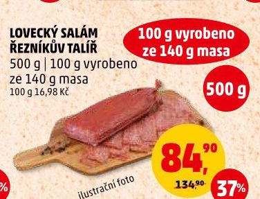 Salám lovecký Řezníkův talíř