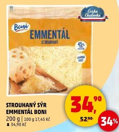 Sýr Ementál strouhaný Boni