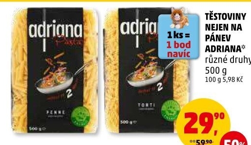 Těstoviny na pánev Adriana