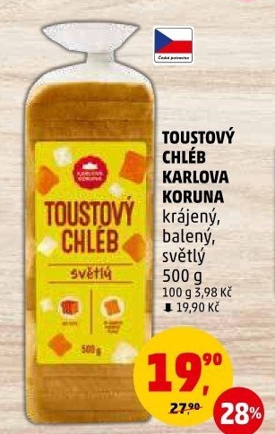 Toustový chléb Karlova Koruna
