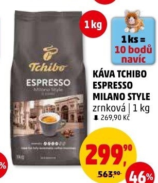 Zrnková káva Tchibo Espresso Milano style