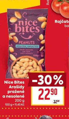 Nice Bites Arašídy pražené a nesolené