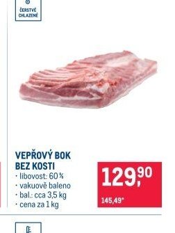 VEPŘOVÝ BOK BEZ KOSTI