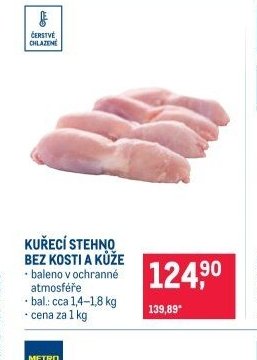 KUŘECÍ STEHNO BEZ KOSTI A KŮŽE