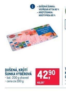 Dušená šunka / Krůtí šunka výběrová