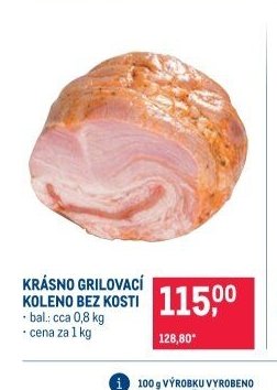 Krásno grilovací koleno bez kosti