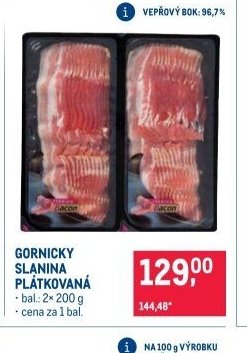 Gornicky slanina plátkovaná