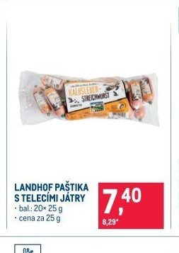 Landhof paštika s telecími játry