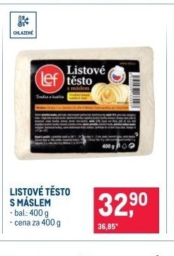 Listové těsto s máslem